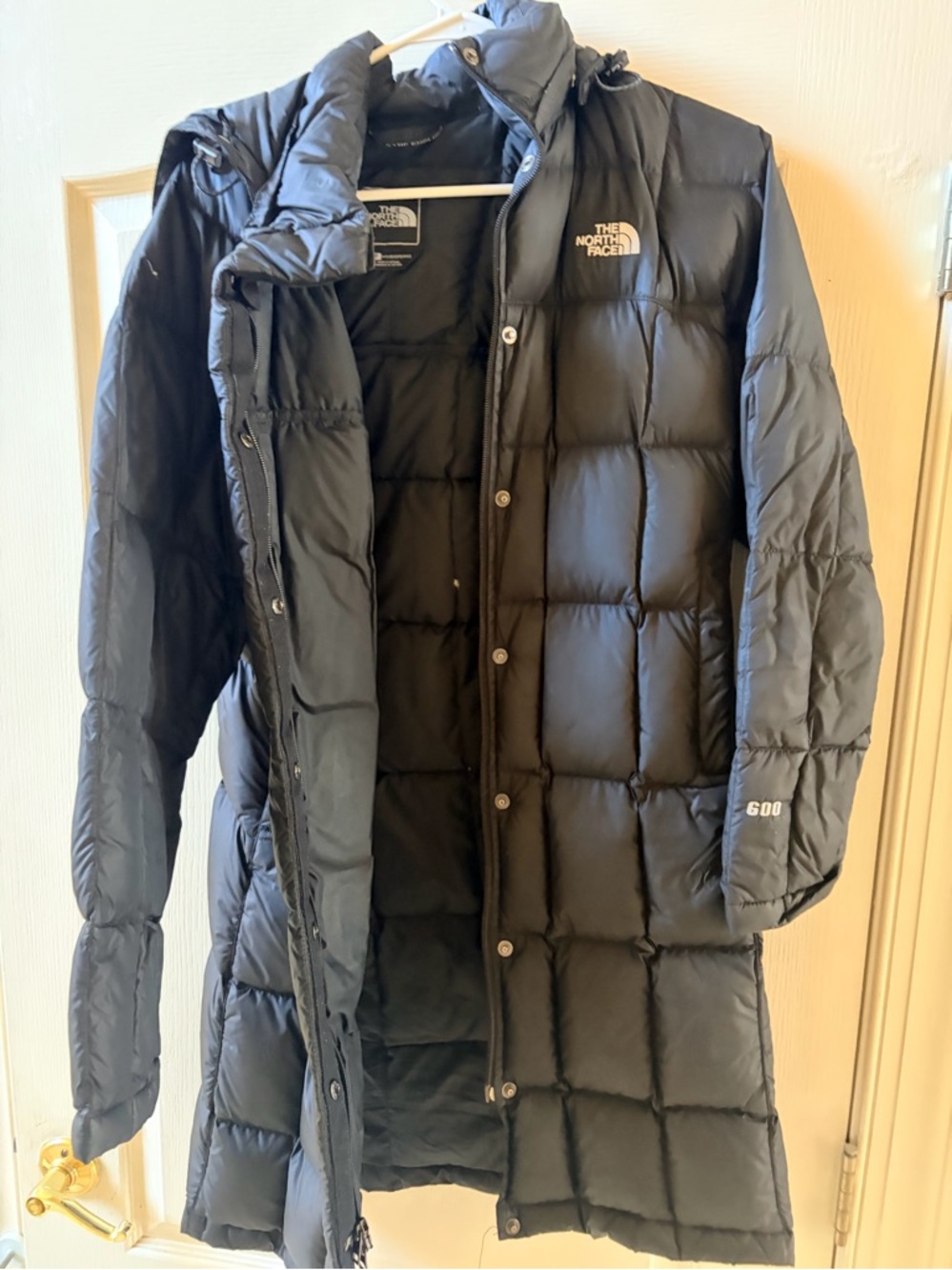 The North Face Women’s Black 600 Down Long Puffer Coat